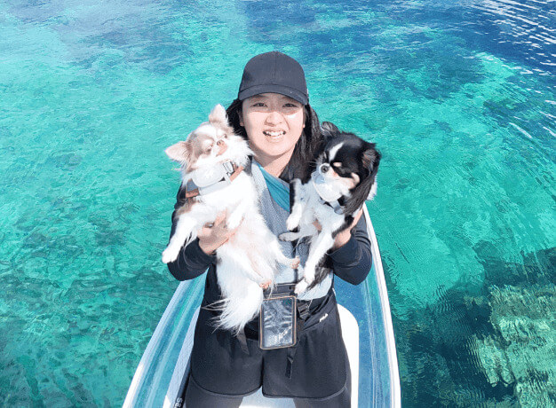 ワンちゃんと一緒に