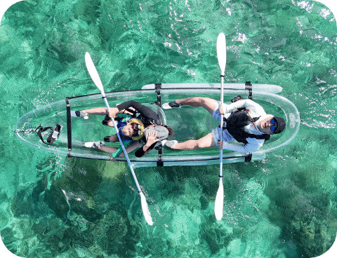 1組貸切クリアカヤックツアー