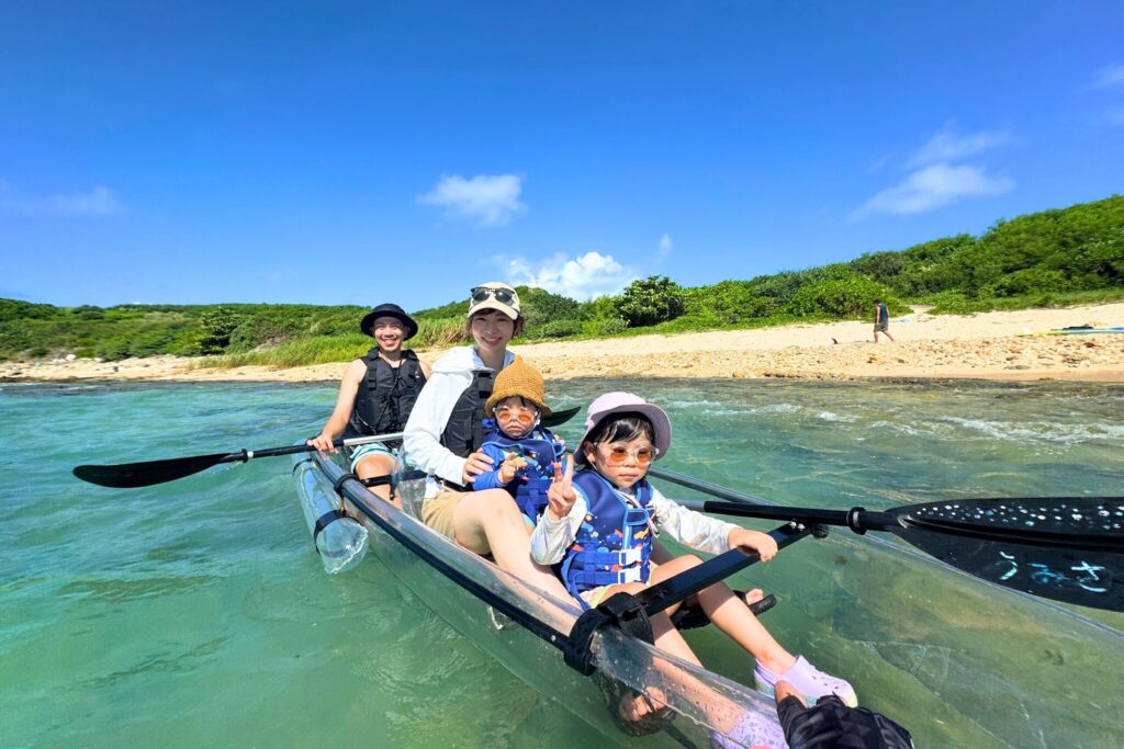 クリアカヤックツアー、未就学児、宮古島、うみさんぽ