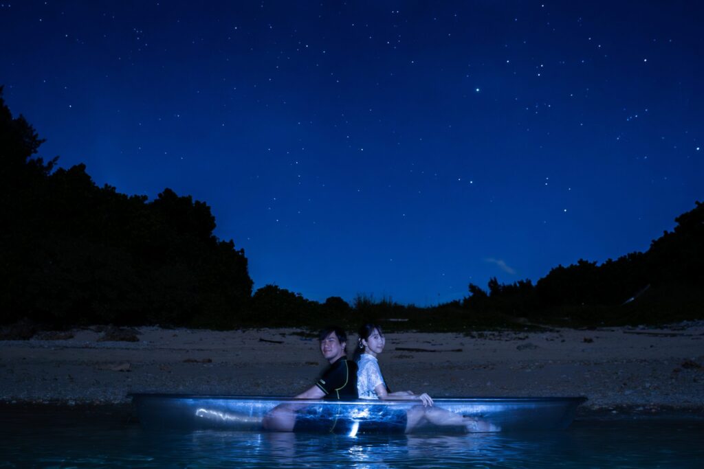 クリアカヤックツアー、うみさんぽ、星空、ロマンティック、カップル