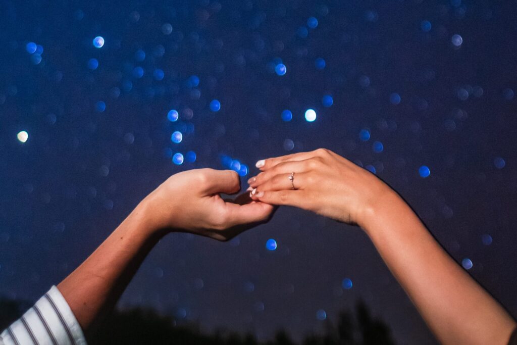 婚約指輪、星空、宮古島