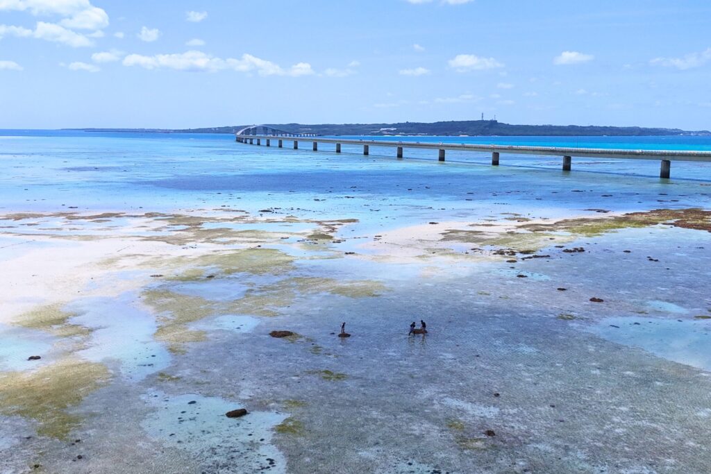 宮古島､ユニの浜､干潮､ドローン