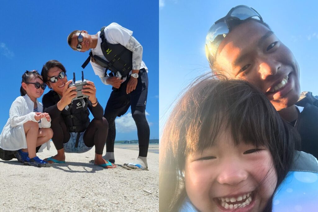 子どもとのショット みんな笑顔で楽しそう
