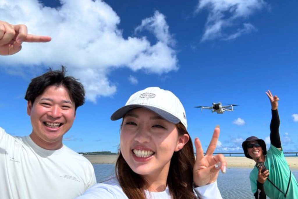 そーたくん（ドローン）も一緒にみんなで記念撮影