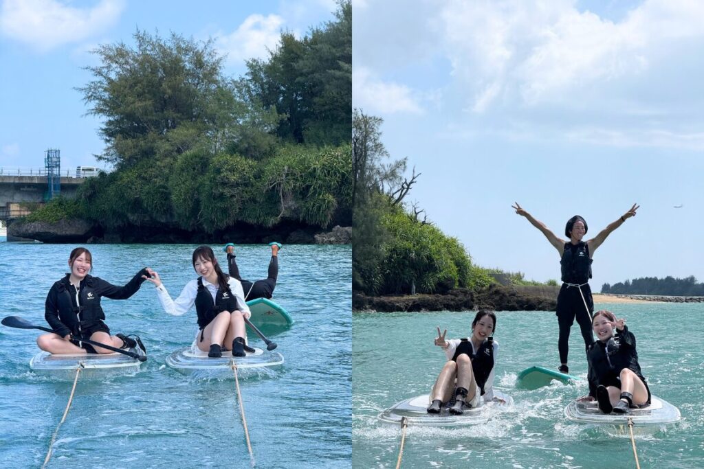 行きと帰りの牽引時のハッピーなみんな