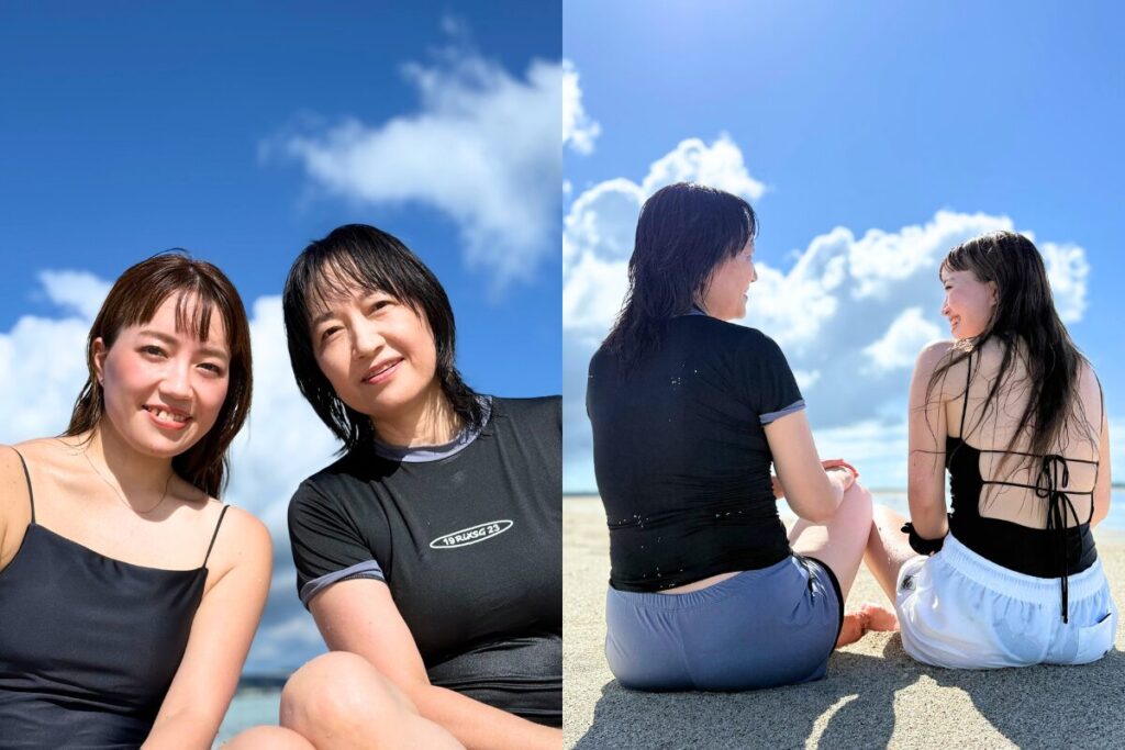 撮影タイムの無邪気に笑うお二人
