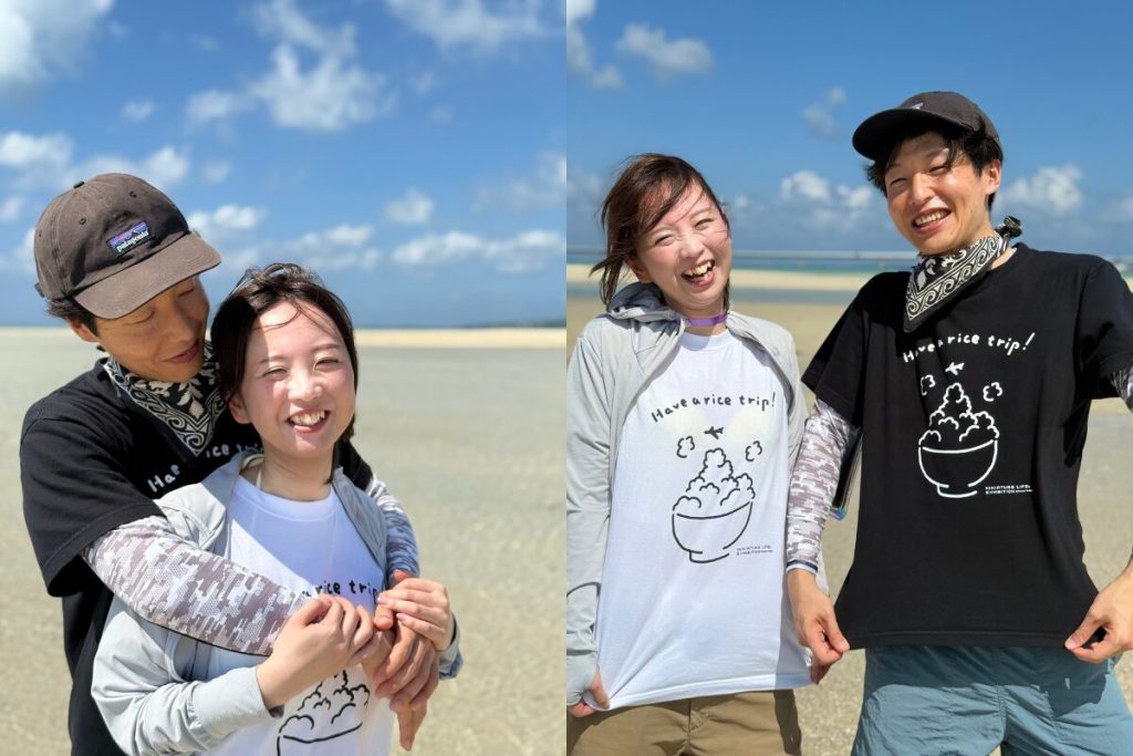 ニコニコの新婚夫婦の素敵ショット