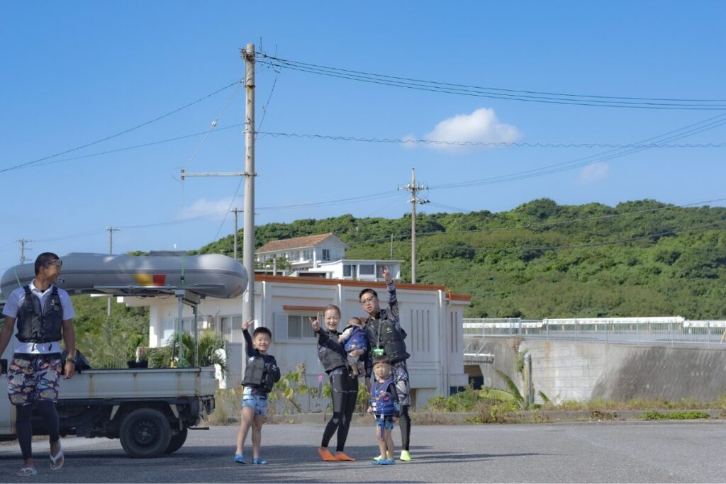 スタート前に皆で集合してワクワクな様子をパシャリ