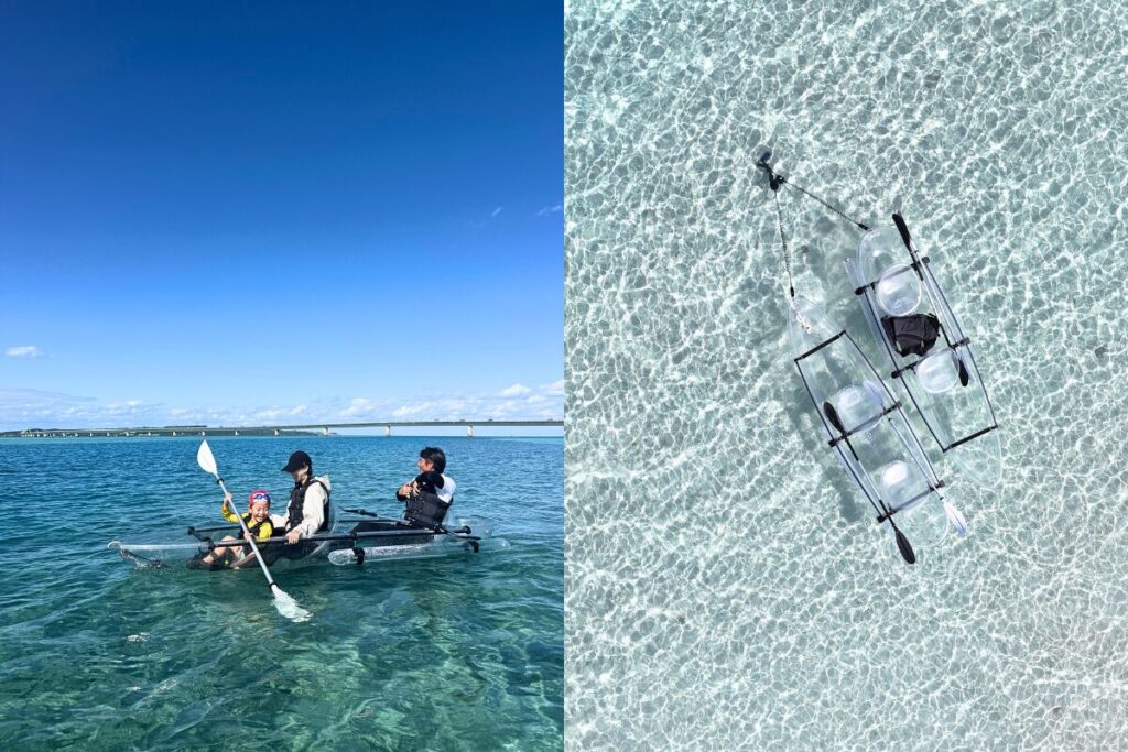 カヤックに乗っていざユニの浜へ！