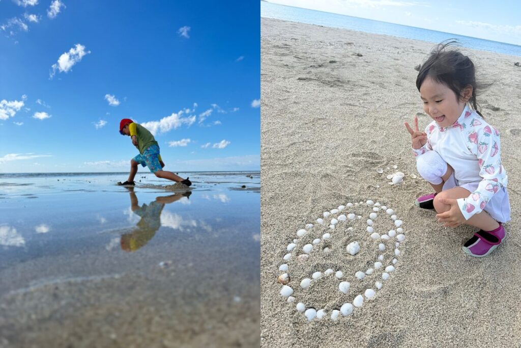 こうたろうは海面を走る ななちゃんはアンパンマンを作る