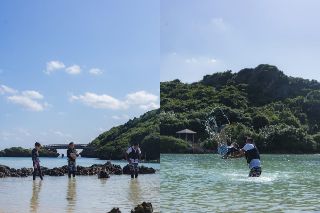 戻ってきてからの水遊び