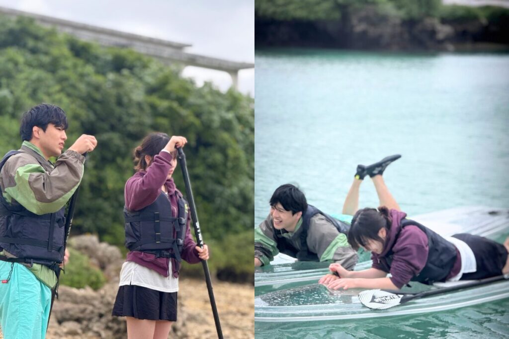 ツアーを楽しむ様子のお二人