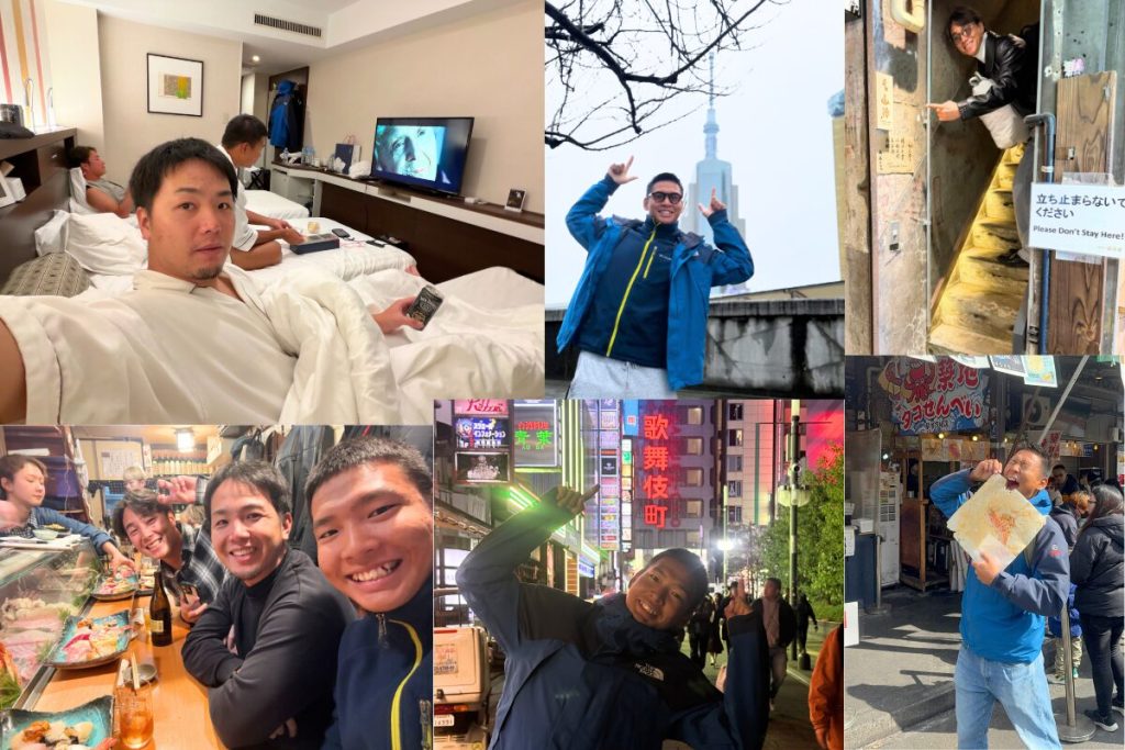 東京旅行中の思い出の写真をもりもりにした一枚