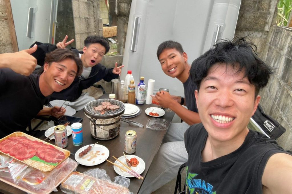 新人のそめやんとヨウくんといっしょにBBQ