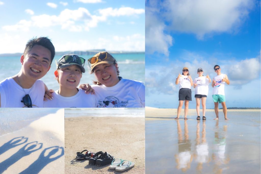 ユニの浜で撮った沢山のショット
波打ち際のサンダルはとってもエモーショナル