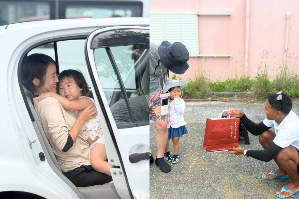 宮古島のクリアカヤックツアーで笑顔を見せる子どもと家族｜インギャーマリンガーデン